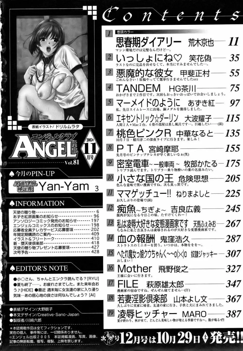 ANGEL 倶楽部 2005年11月号 Page.424