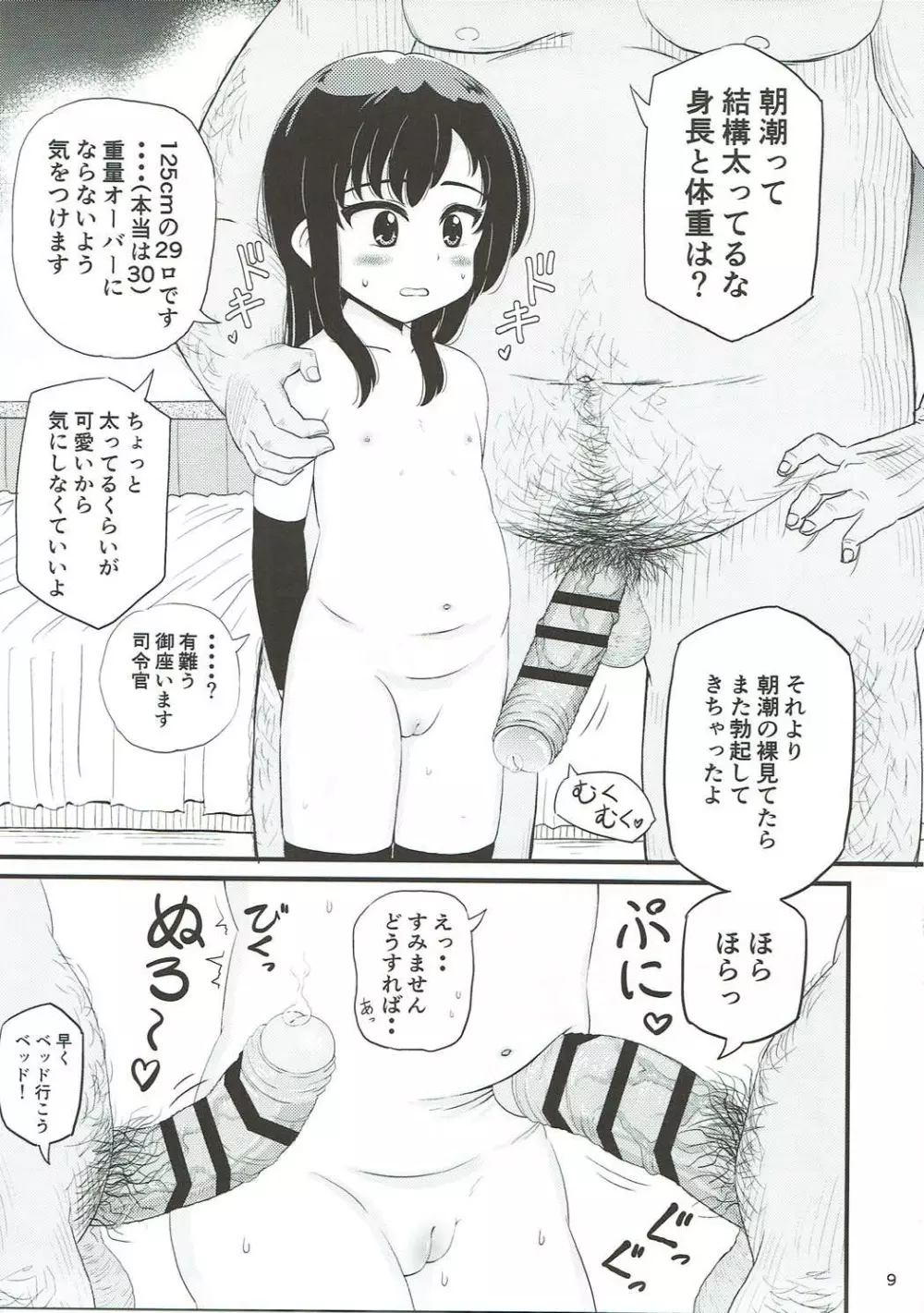 朝潮とぺろぺろいちゃラブちゅっちゅする本 Page.8