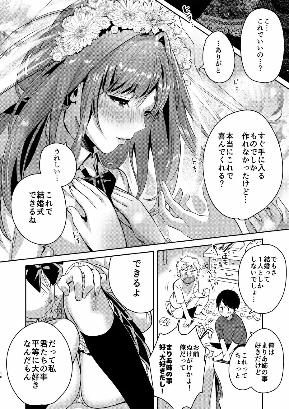 お姉ちゃん、君達の事しか愛せない - お嫁さんごっこ編 Page.9