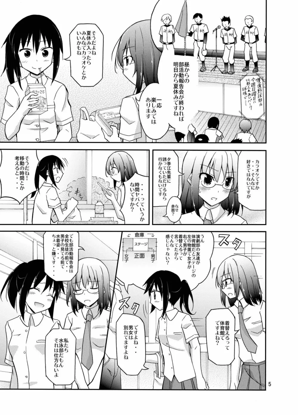 水泳部女子部員男子の前で生着替え Page.5