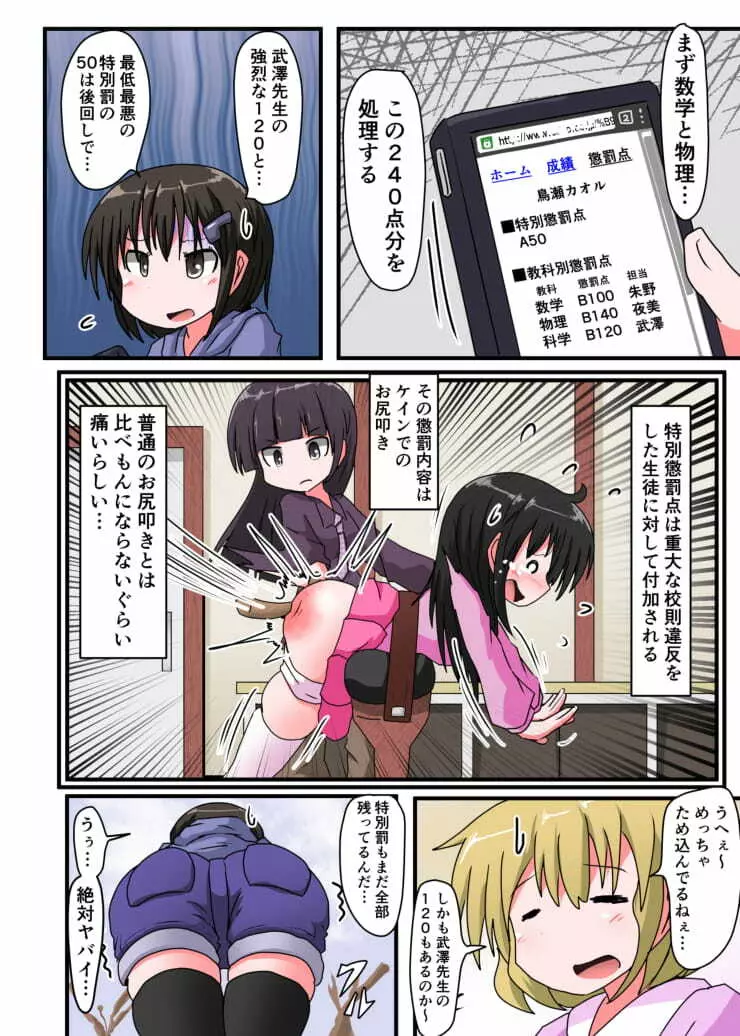 お尻叩きされる女の子VOL3 【鳥瀬カオルの受難】 Page.8