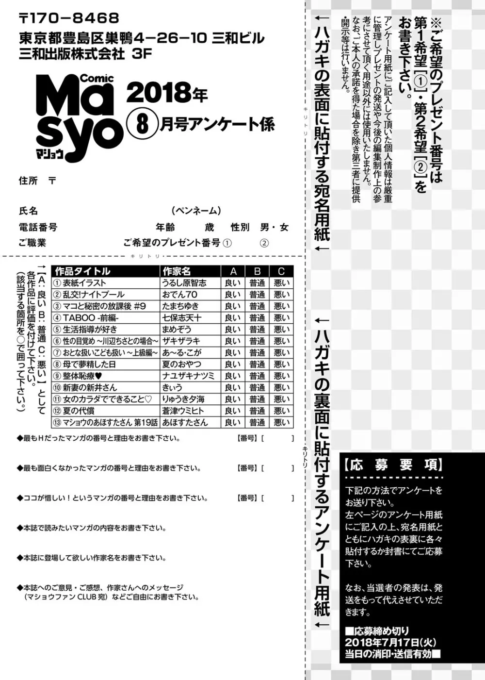 コミック・マショウ 2018年8月号 Page.256