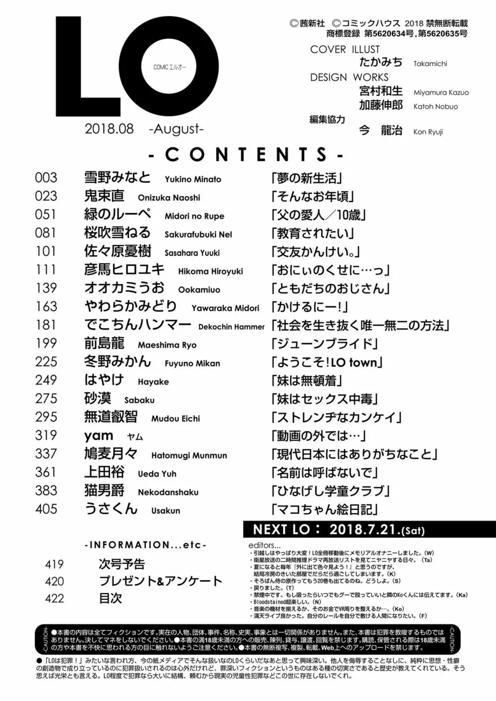 COMIC LO 2018年8月号 Page.422