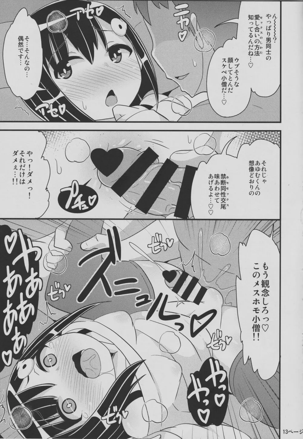 ナヨナヨ少年をホモセックス（コネコネ）で女（メス）にする本 Page.12