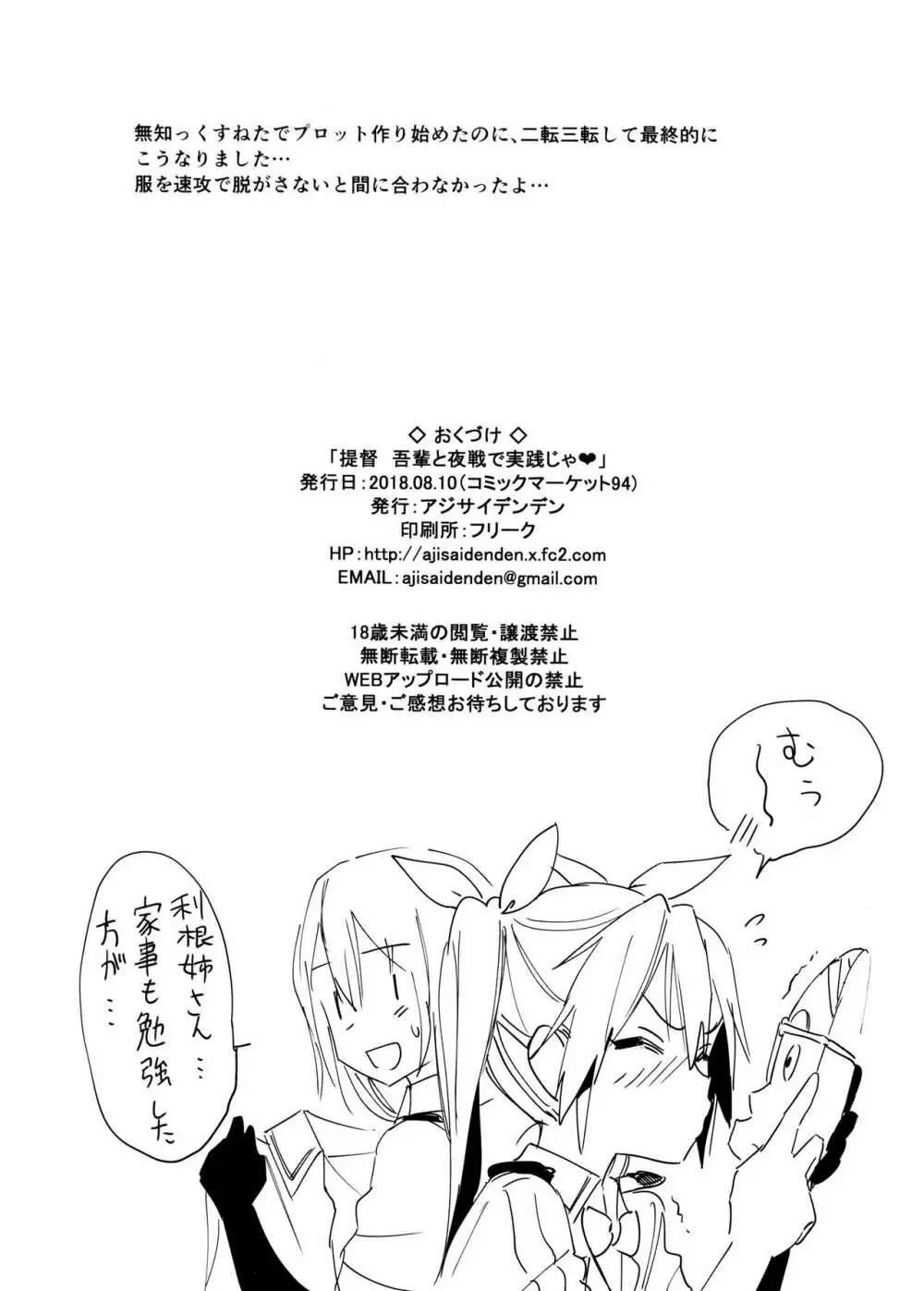 提督よ 吾輩と夜戦で実践じゃ Page.32