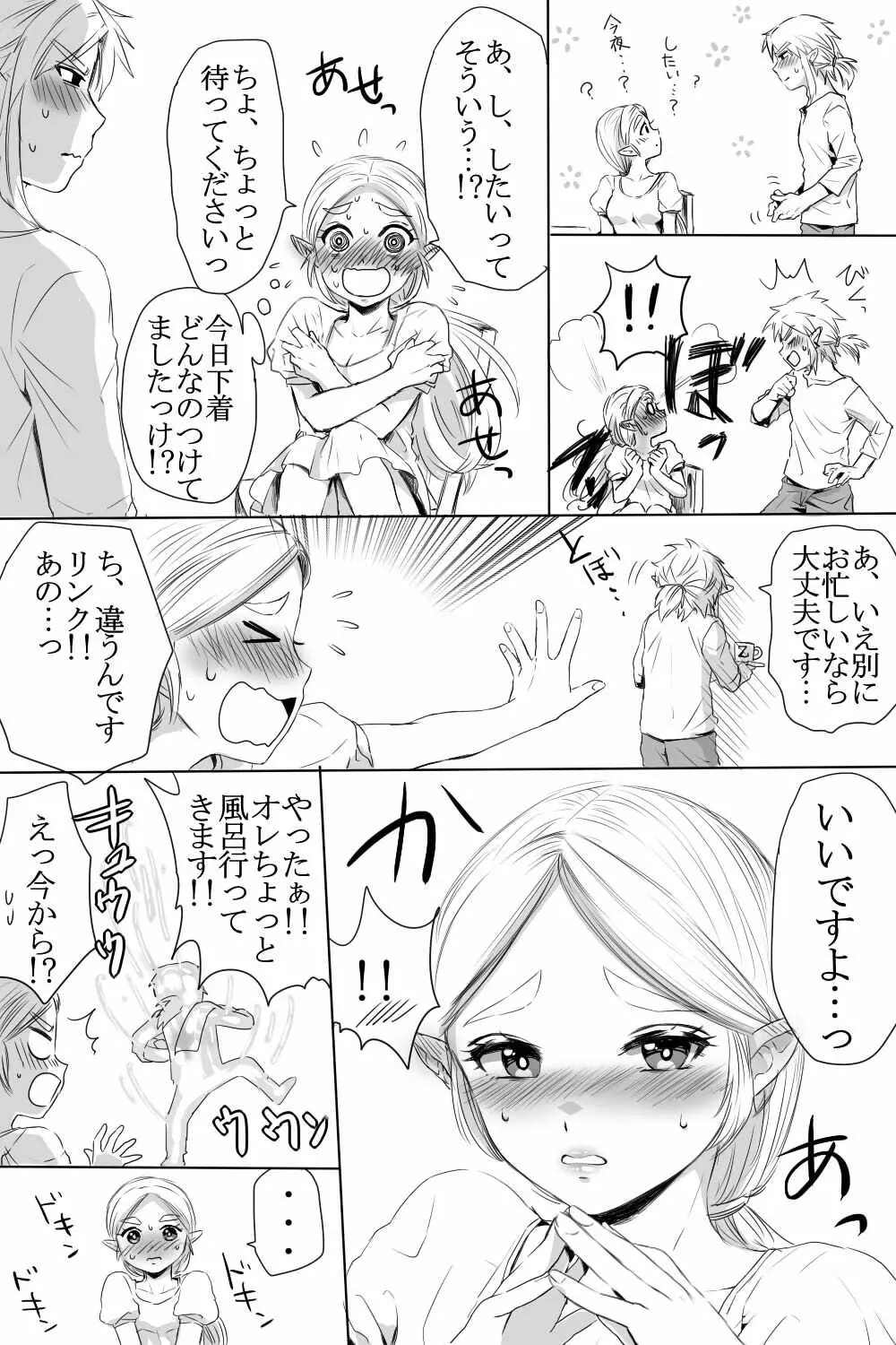 ブレワイのリンゼルがひたすらいちゃいちゃしてすけべなことする漫画 Page.2