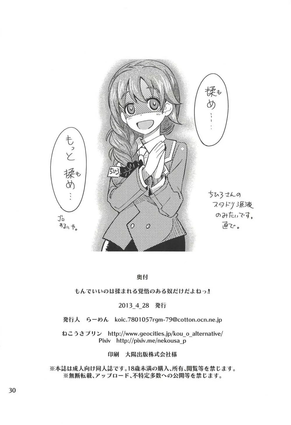 もんでいいのはもまれる覚悟のある奴だけだよねっ!! Page.29