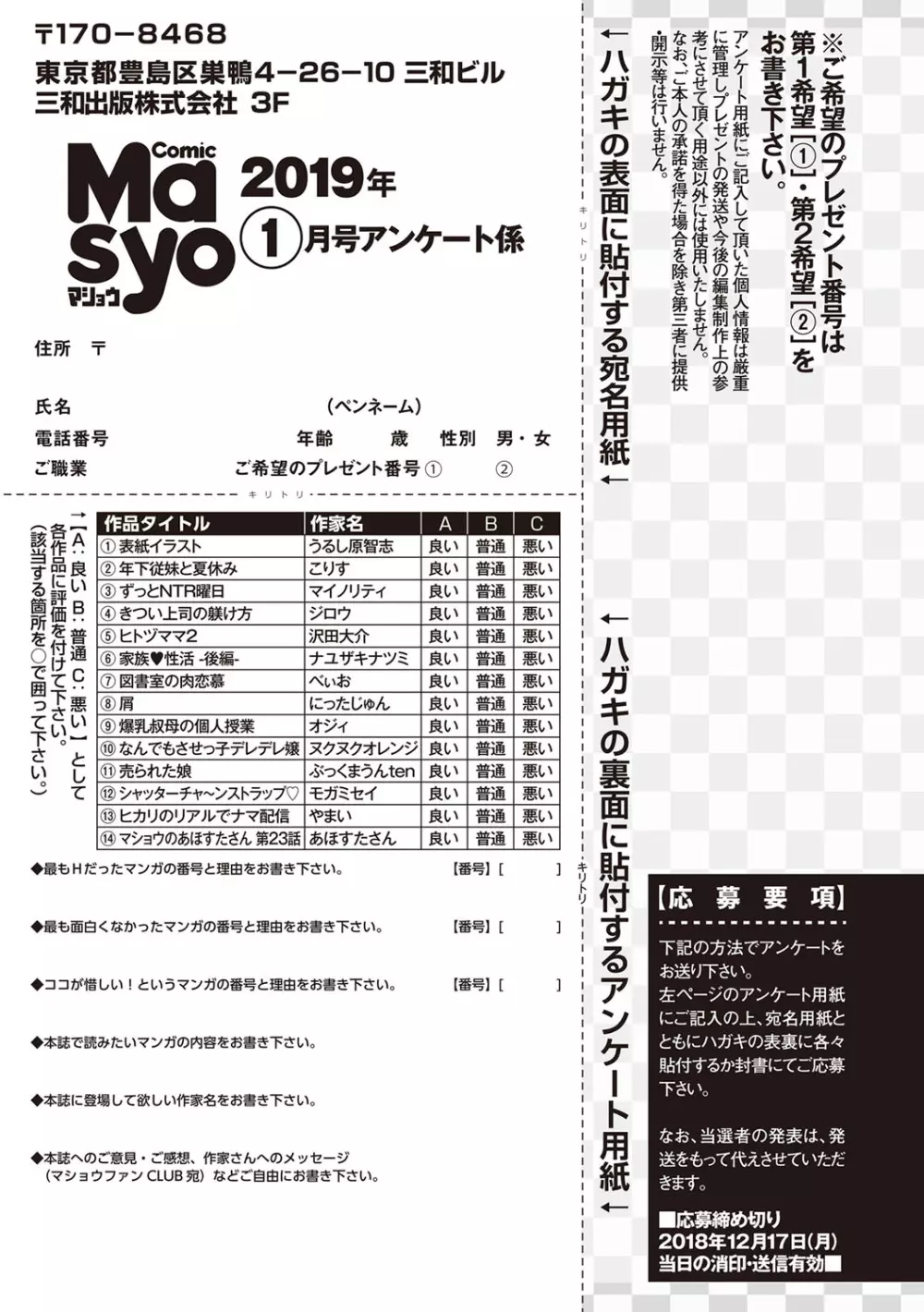 コミック・マショウ 2019年1月号 Page.256