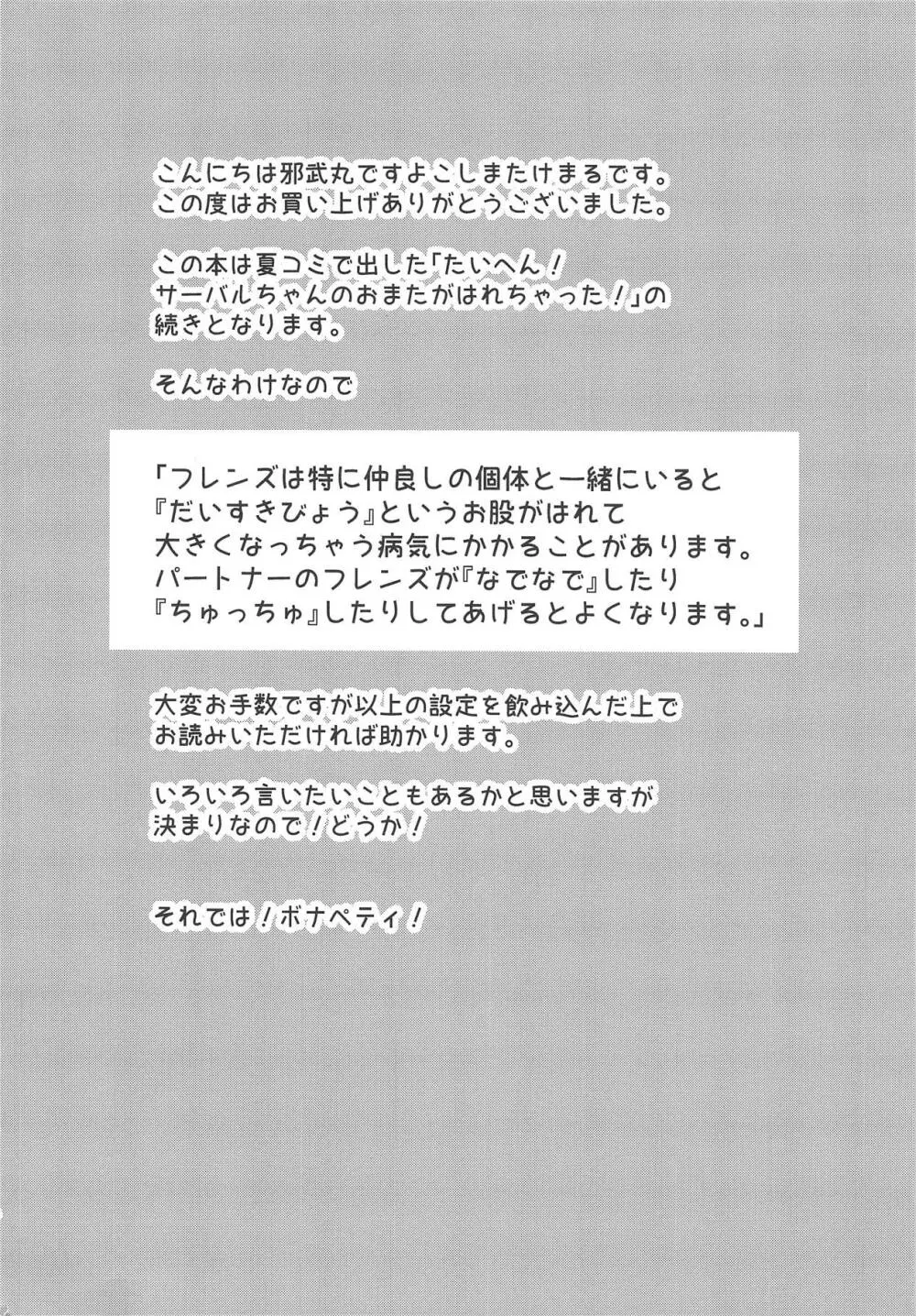 たいへん!! こんどはかばんちゃんのおまたがはれちゃった! Page.3