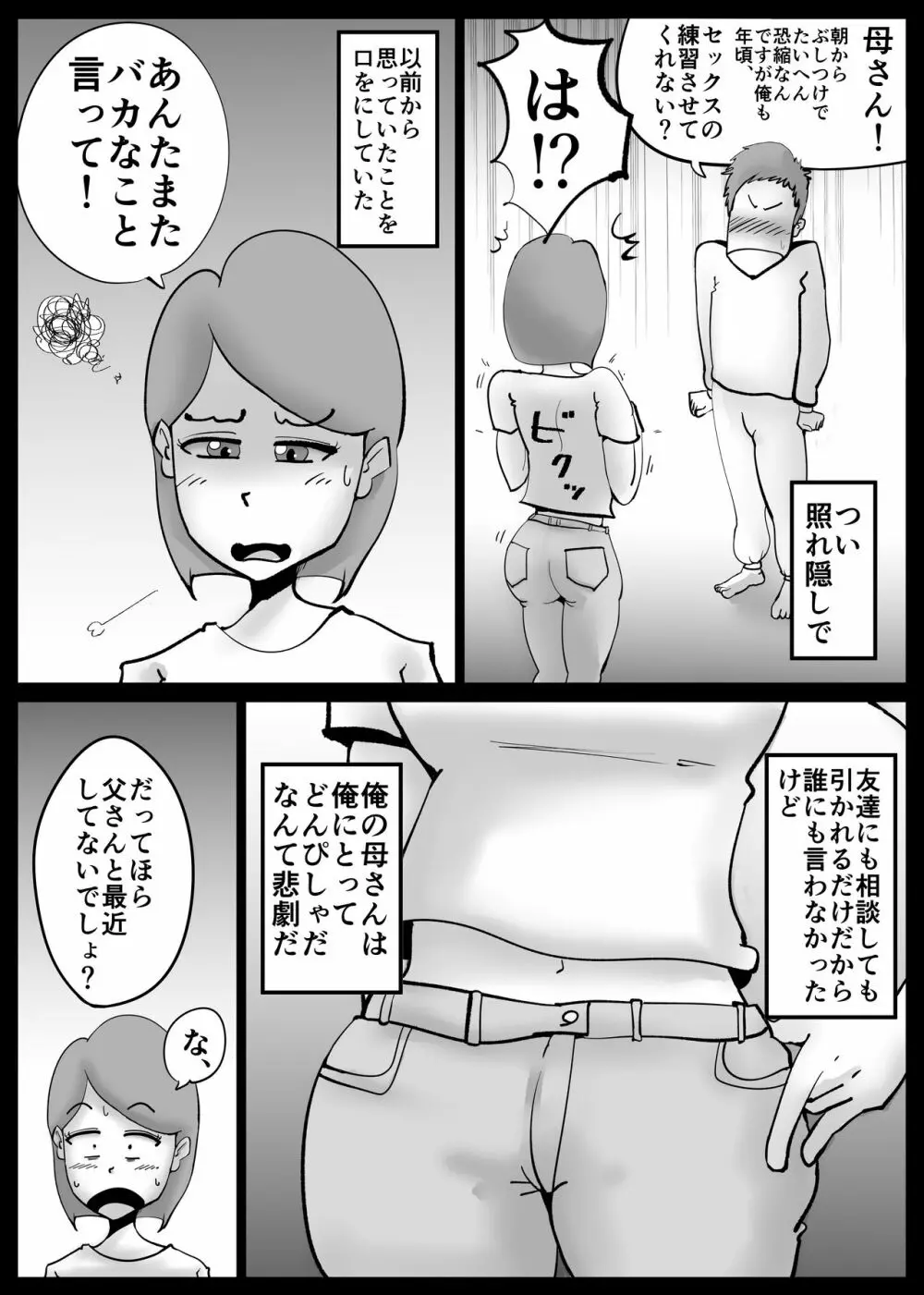 母さんが父さんと間違えて俺とセックスしちゃった Page.6