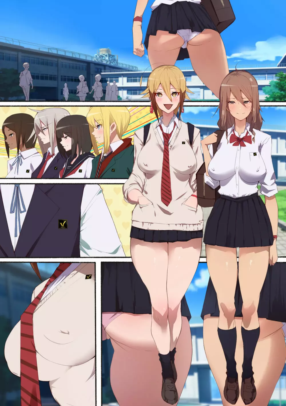 制服美少女 2学期 えぇ!?お尻に恋してる?チアガールちゃんとドスケベな女の子達だってぇ? Page.47