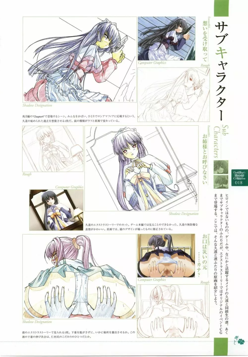 clover heart's visual fan book Page.129