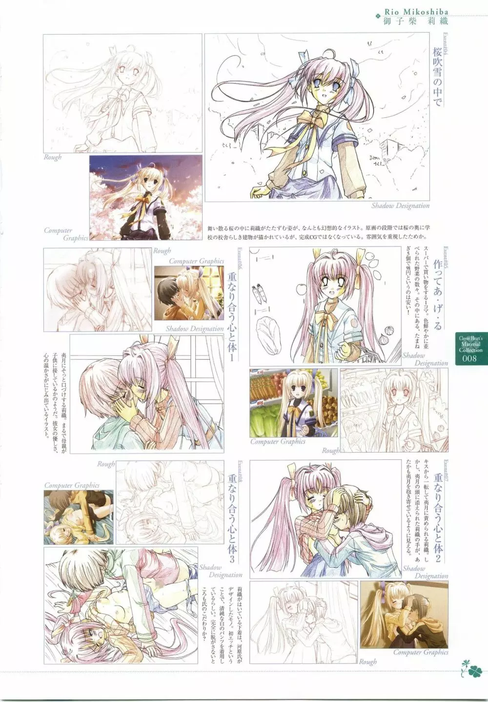 clover heart's visual fan book Page.139