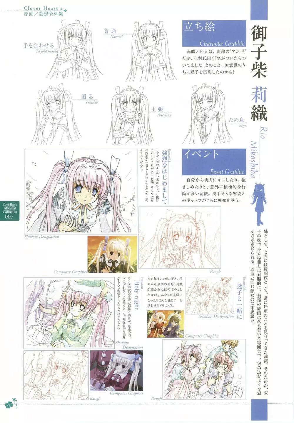 clover heart's visual fan book Page.140