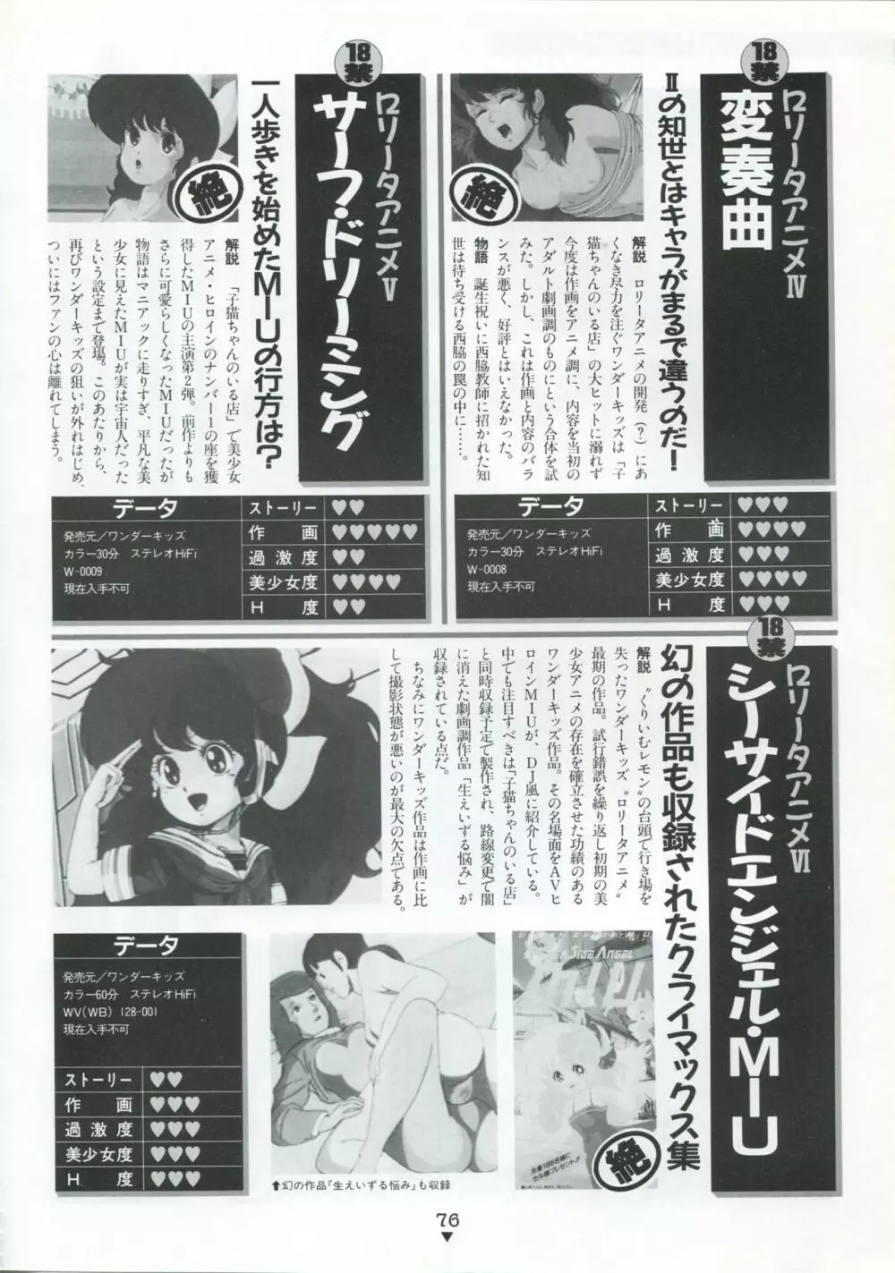美少女アニメ大全集 - アダルトアニメビデオカタログ1991 Page.72