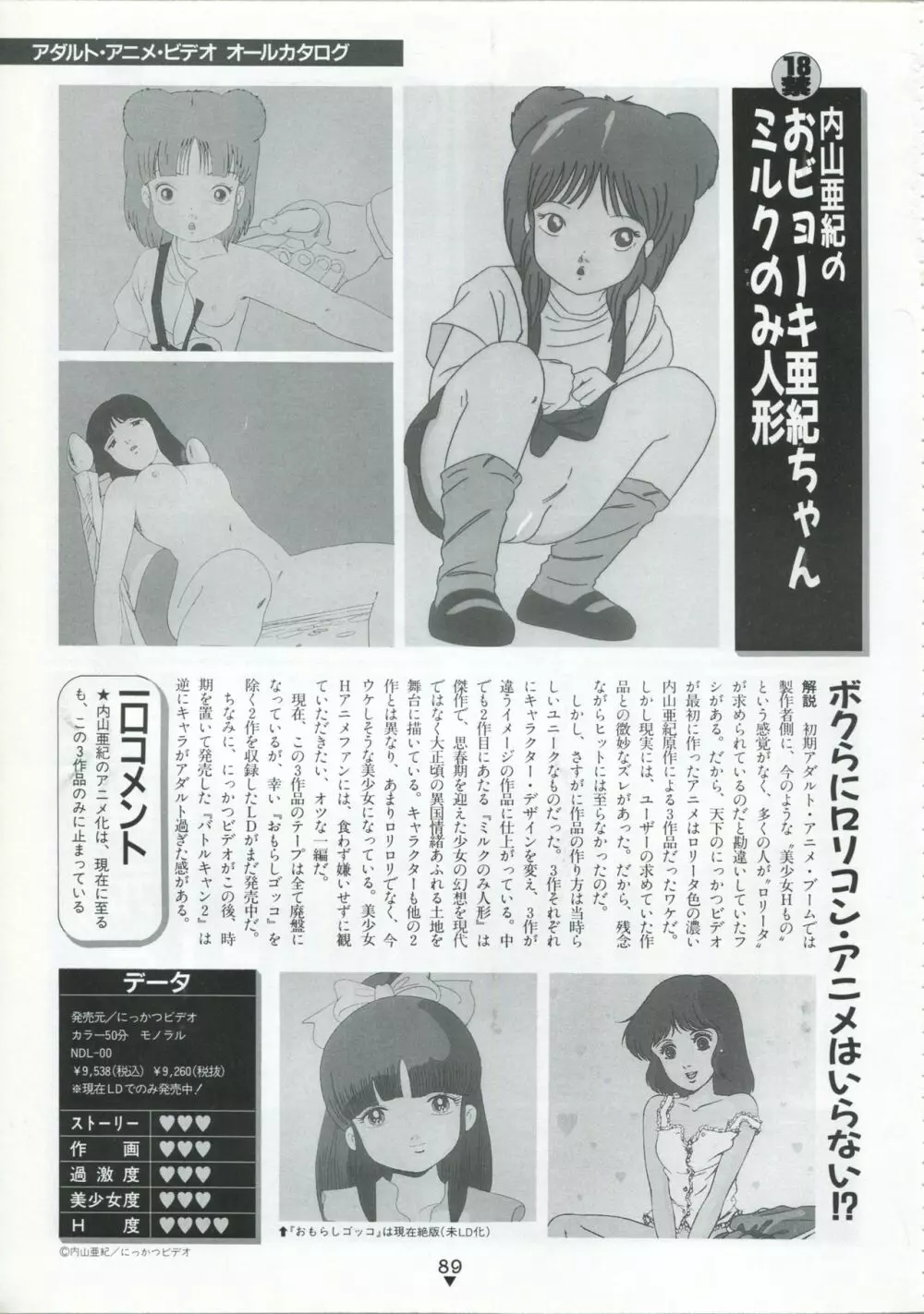 美少女アニメ大全集 - アダルトアニメビデオカタログ1991 Page.85