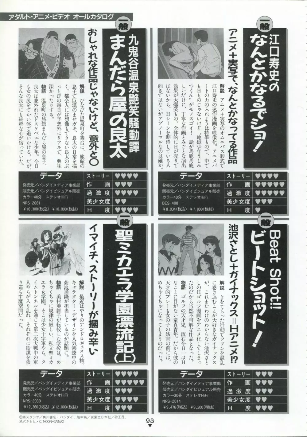 美少女アニメ大全集 - アダルトアニメビデオカタログ1991 Page.89