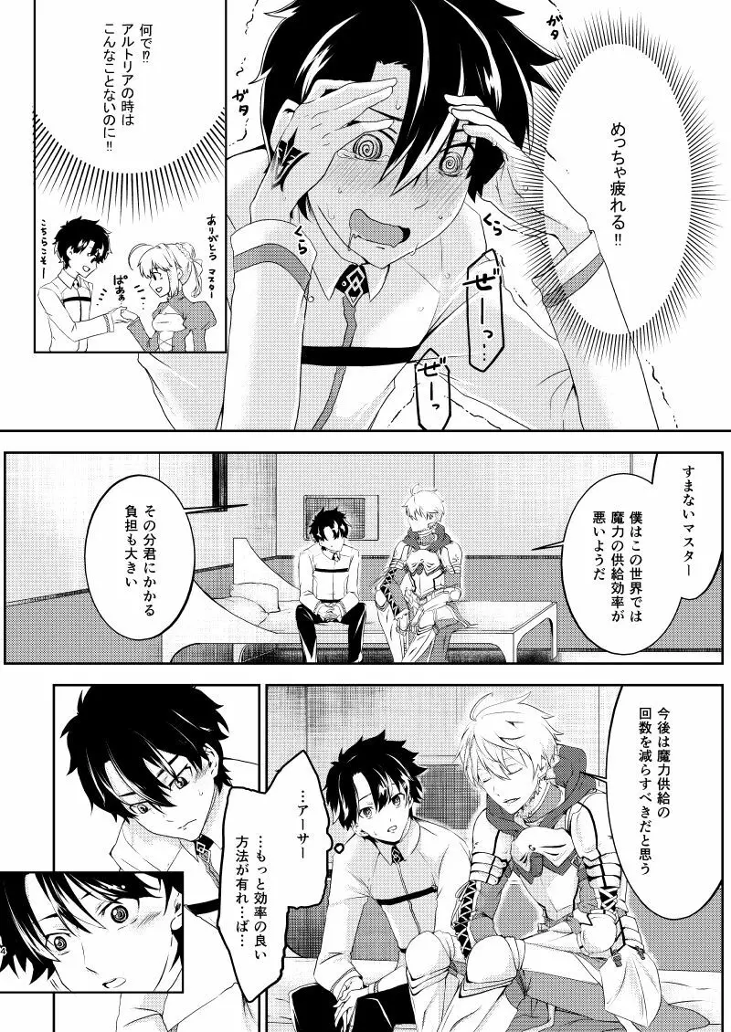 ウチデアの騎士王とマスター君がエッチな魔力供給する Page.3