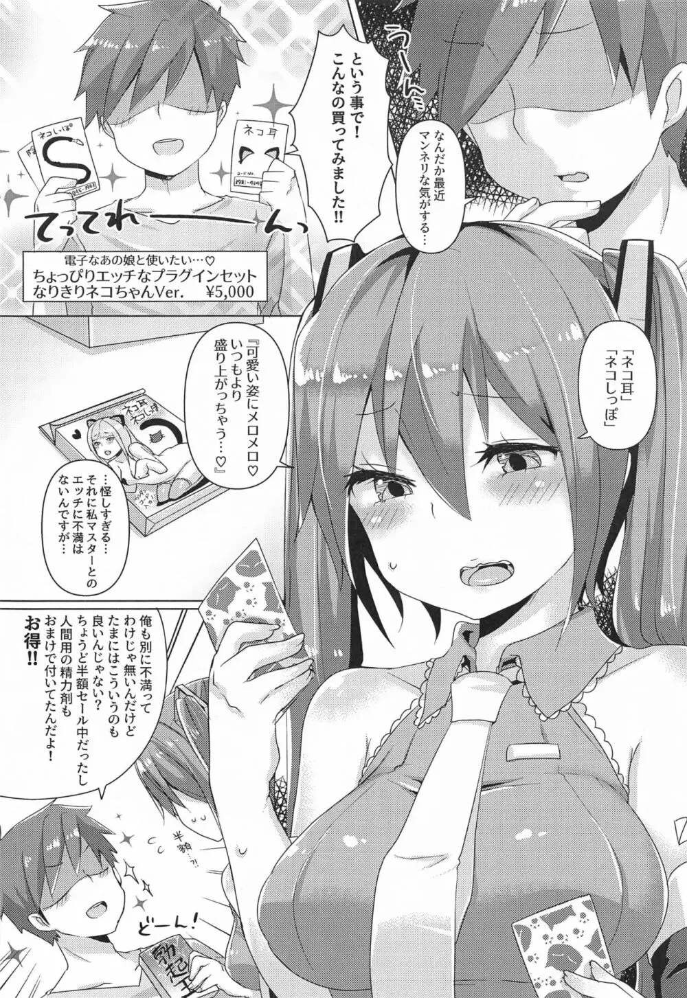ミクちゃんに猫耳とかプラグインしてイチャイチャする本 Page.3