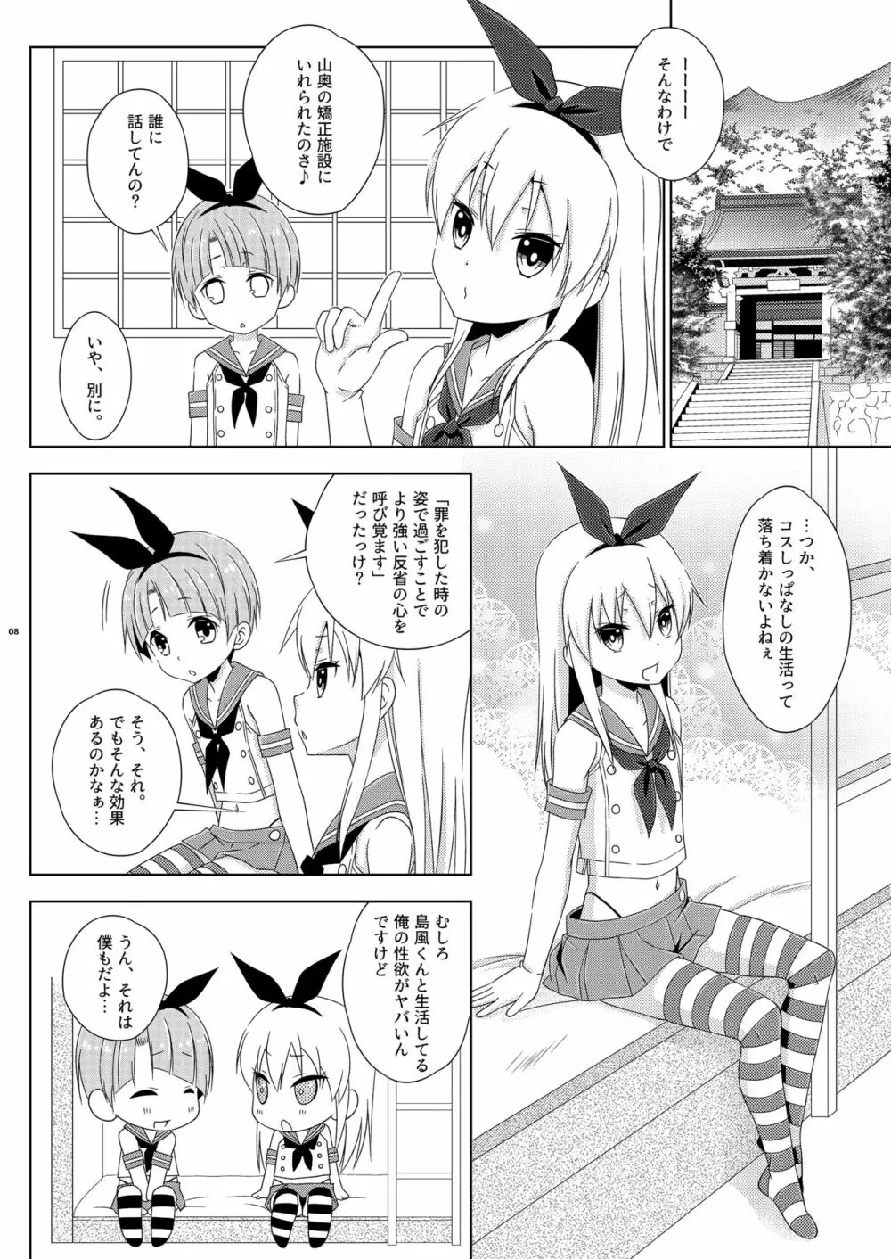 女装アナニーを家族に見られて矯正施設に送られた島風くん 上巻 Page.8