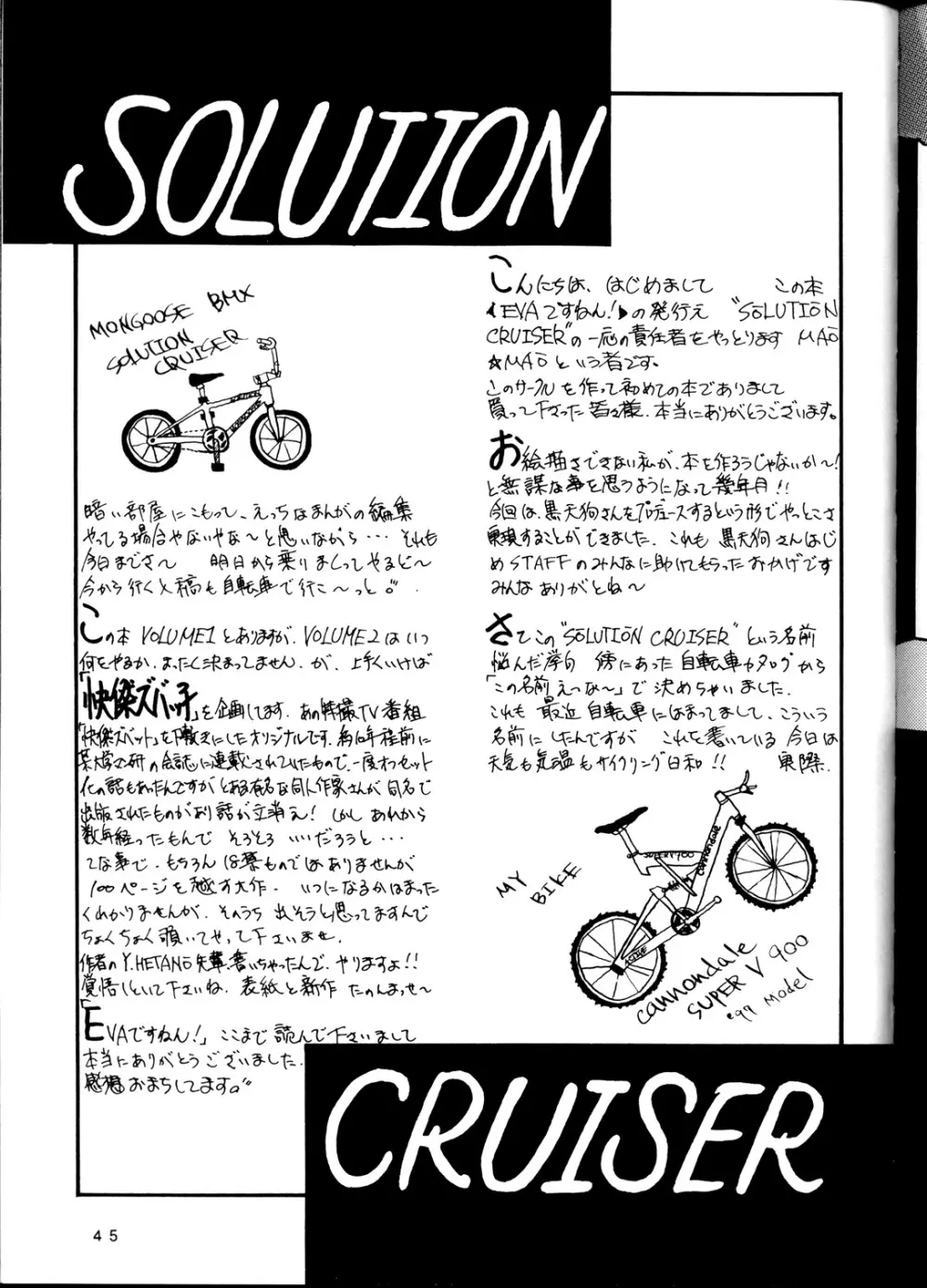 EVAですねん! SOLUTION CRUISER VOLUME. 1 Page.44