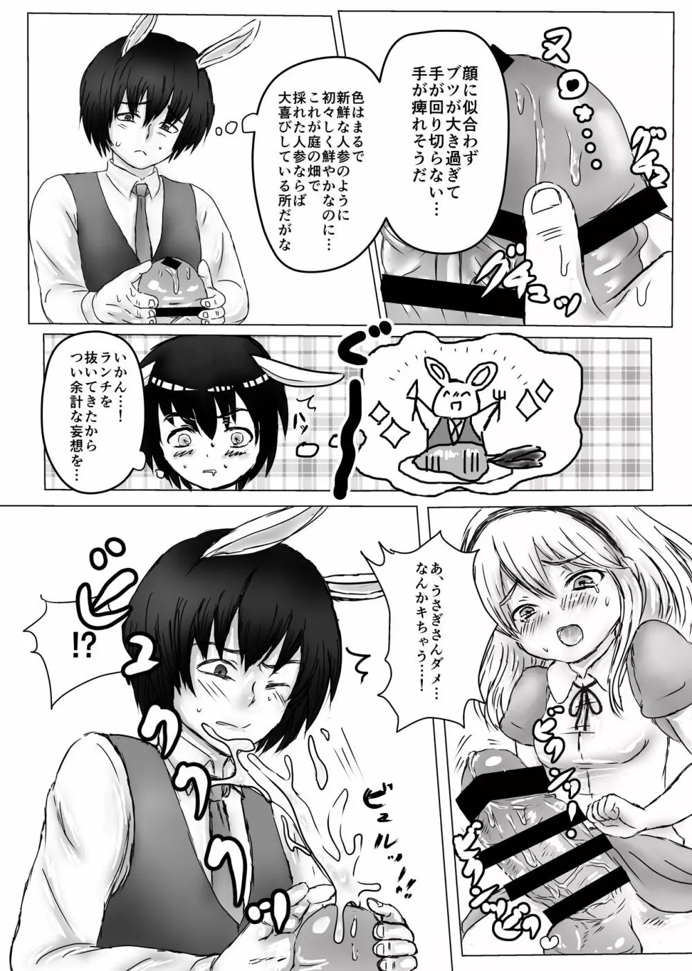 ふたなりアリスと白兎お兄さんのある昼下がりの出来事 Page.11