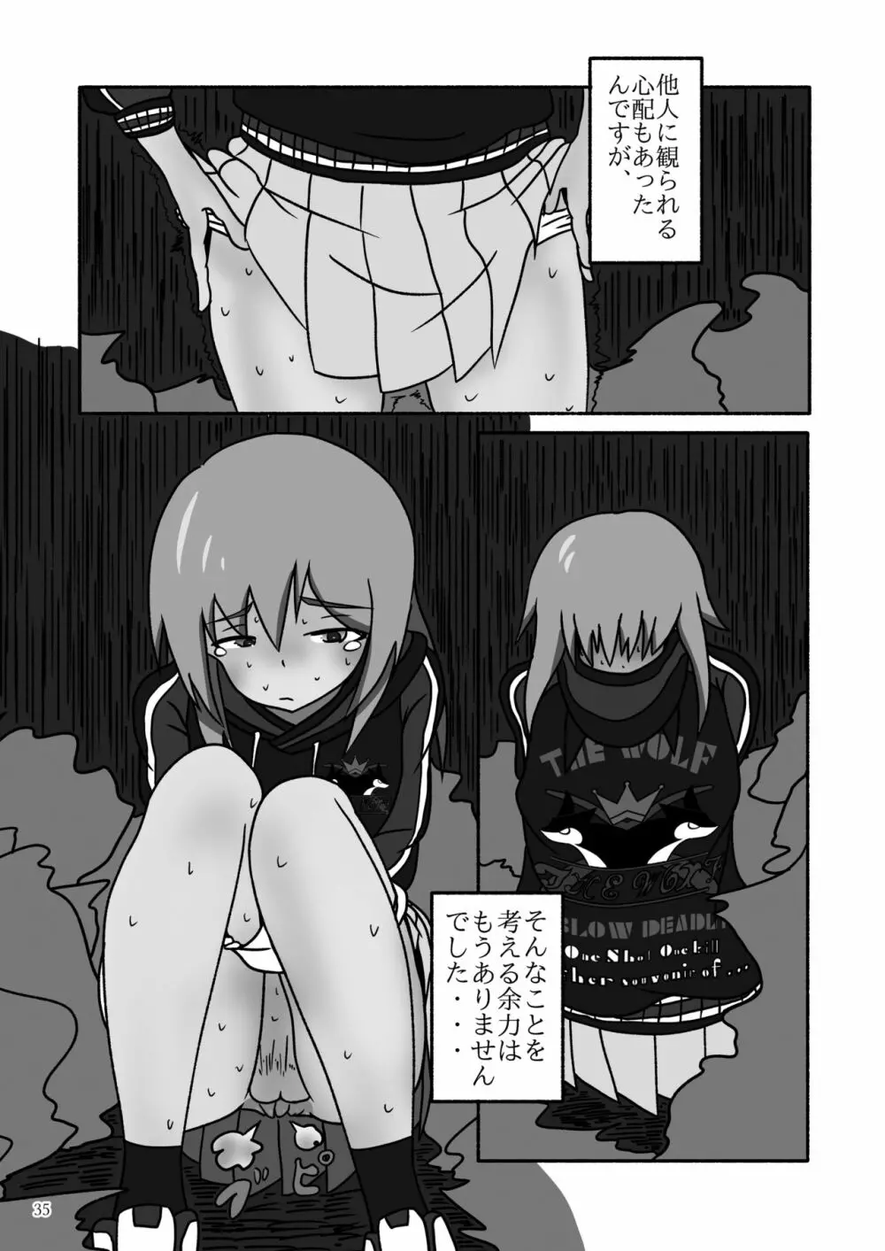 ア○スギア総合スカトロアンソロジー アクトレス排泄実態調査任務~スカポためるっすか!?~ Page.35