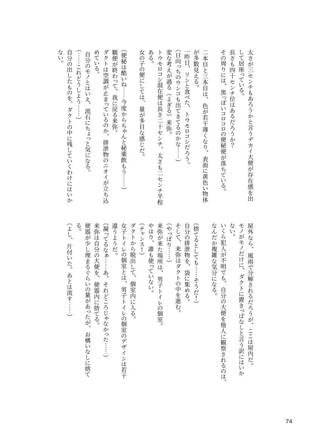 ア○スギア総合スカトロアンソロジー アクトレス排泄実態調査任務~スカポためるっすか!?~ Page.74