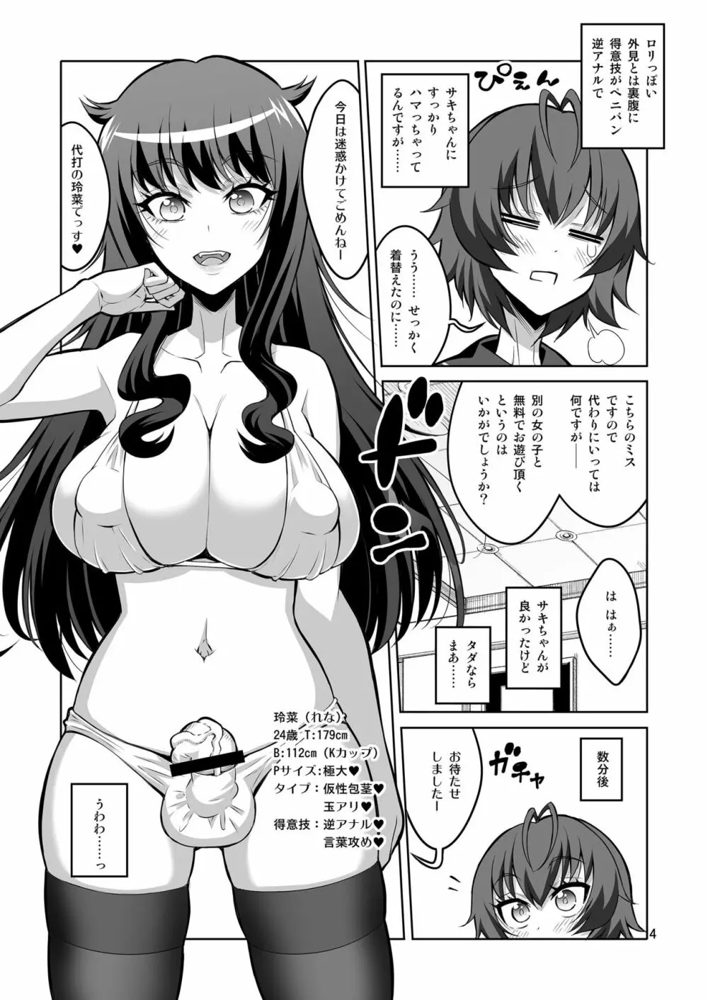 逆アナル風俗でふたなり嬢にメス堕ちさせられちゃった男の娘。 Page.3