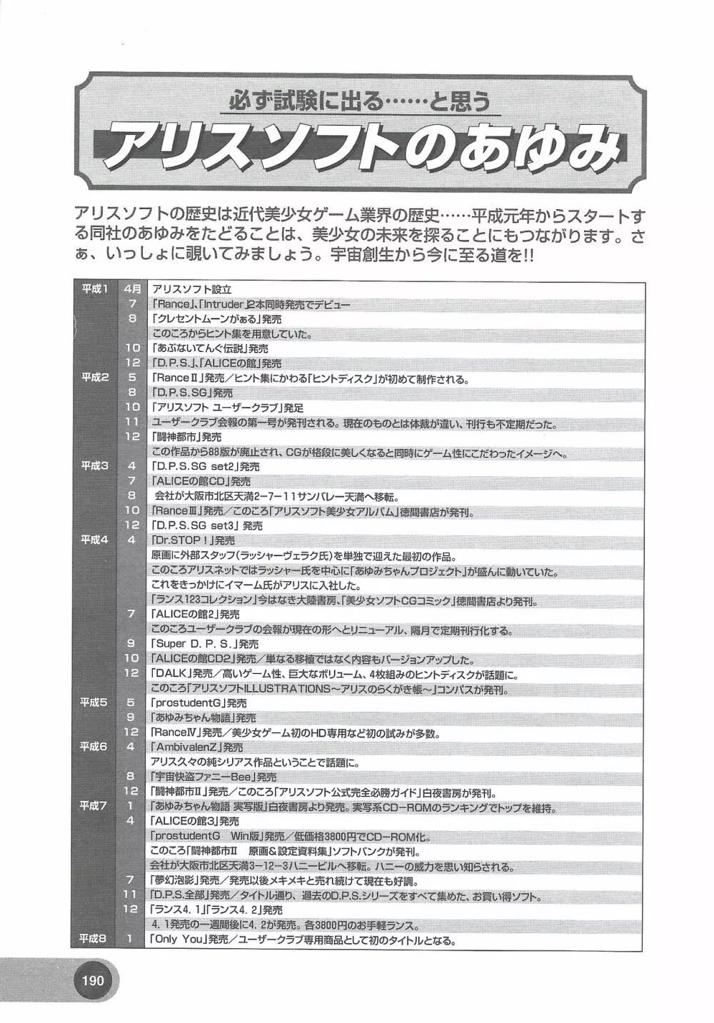 アリスソフト公式完全必勝ガイド2 Page.192