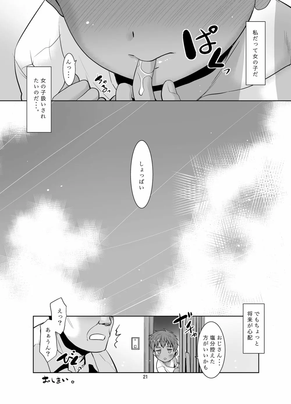 私が眠るとおじさんが触ってくるので。 Page.20