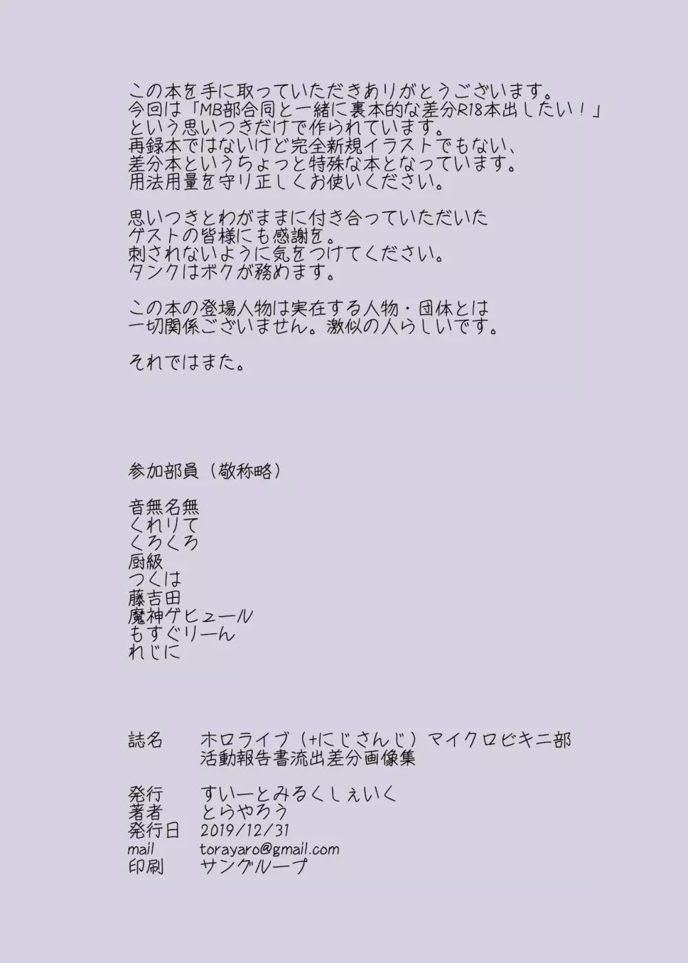 ホロライブ(+にじさんじ)マイクロビキニ部活動報告書流出差分画像集 Page.31
