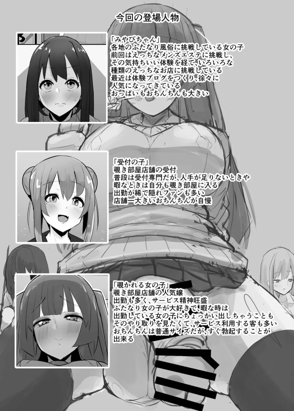 ふたなり界隈のえっちなお店に行ってみた! ～過激!覗き部屋編～ Page.3