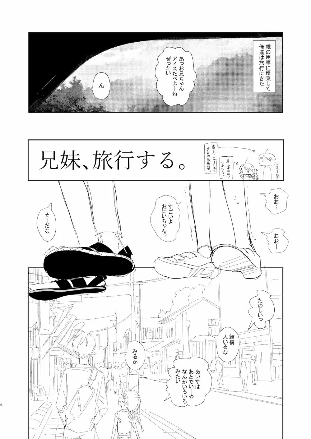 兄妹、旅行する。 Page.4