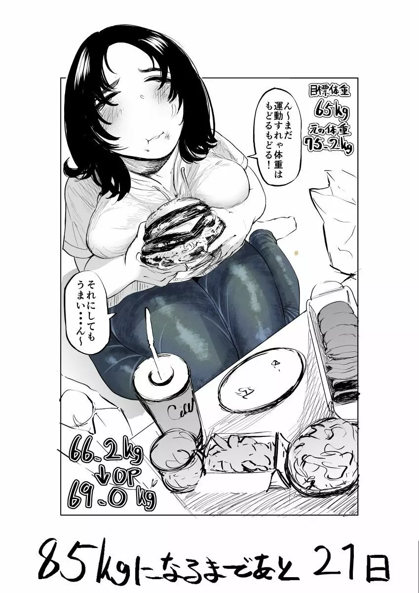 100日後に10キロ太る藍さん + 100㎏を目指す藍さん Page.19