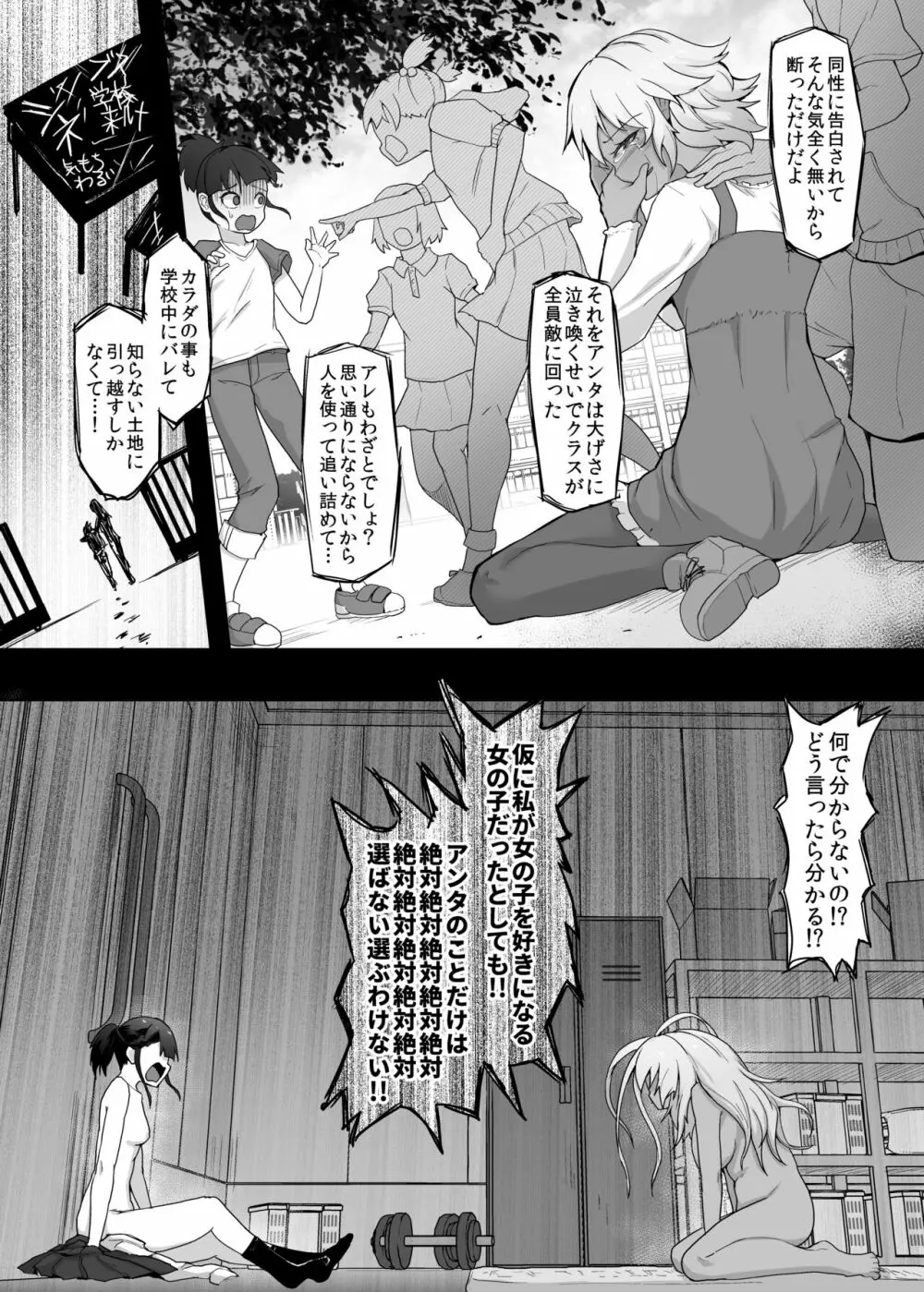 ふたなり女子高生をいじめるギャル Page.38