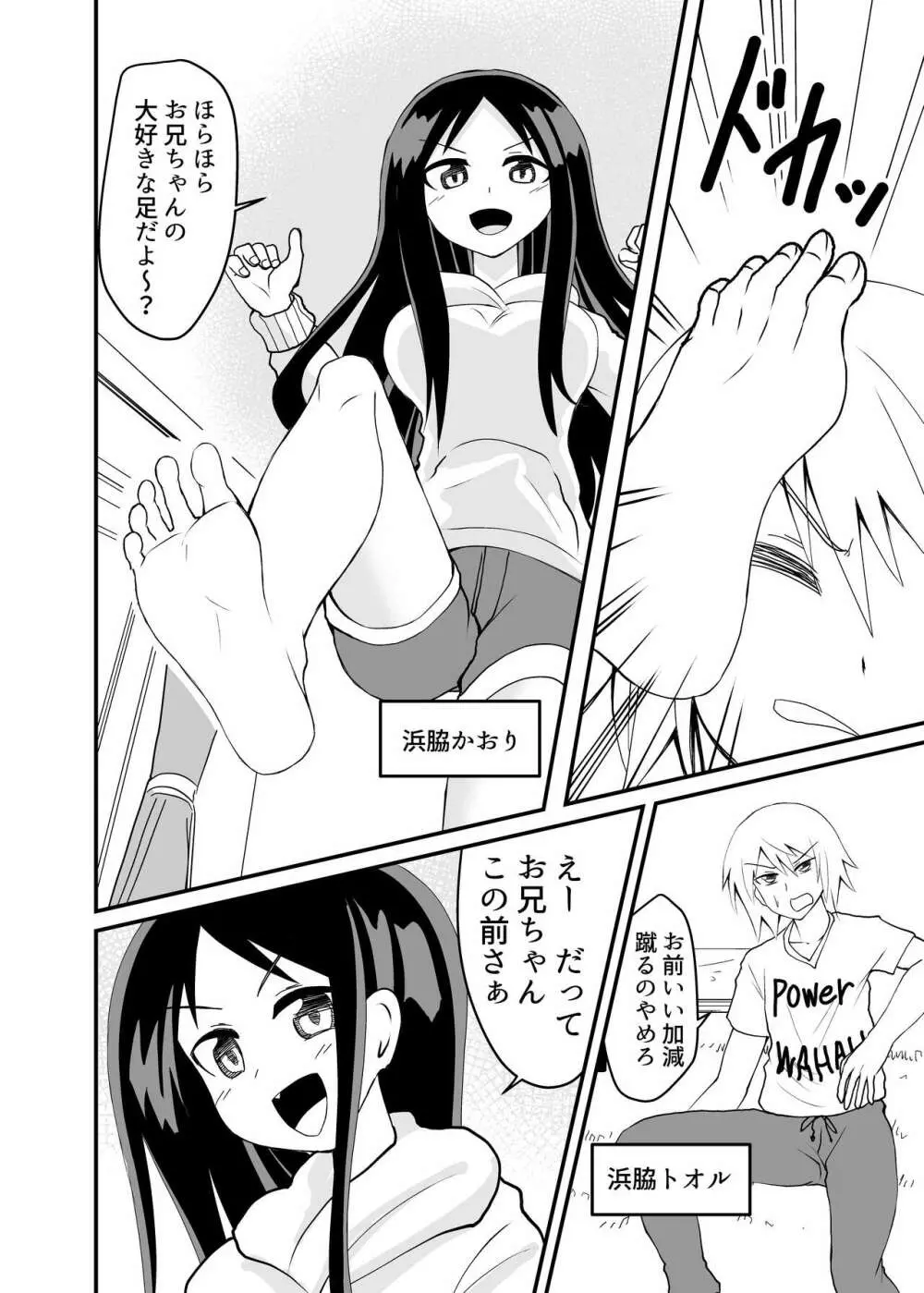 蹴ってくるドS妹をわからせる Page.2