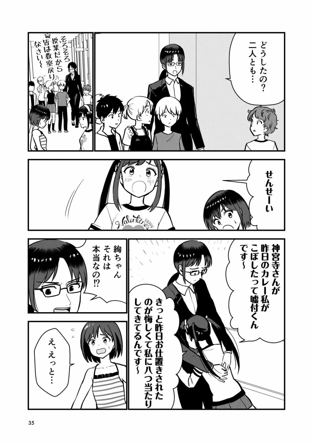 お仕置きされて1日下半身の着衣が禁止される学校 Page.37