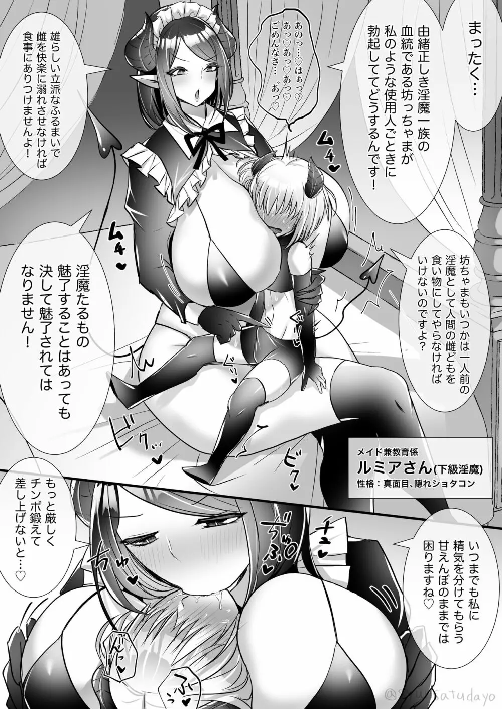 メイド淫魔とショタ淫魔 Page.1