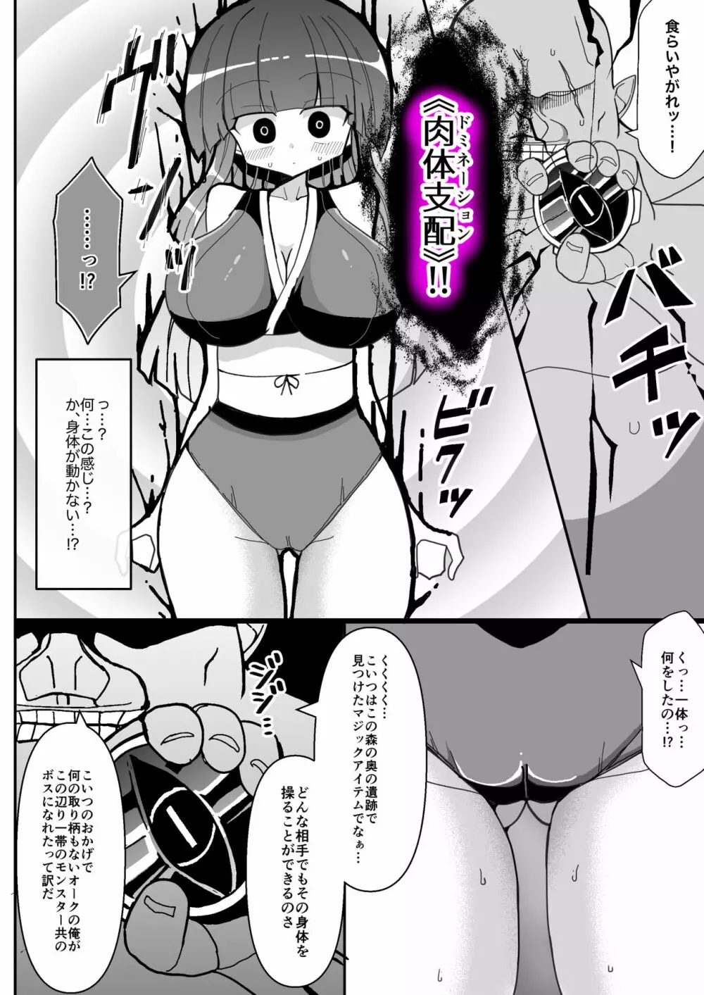 女剣士ユキナ ～オークの魔法に堕ちるドスケベボディ～ Page.3