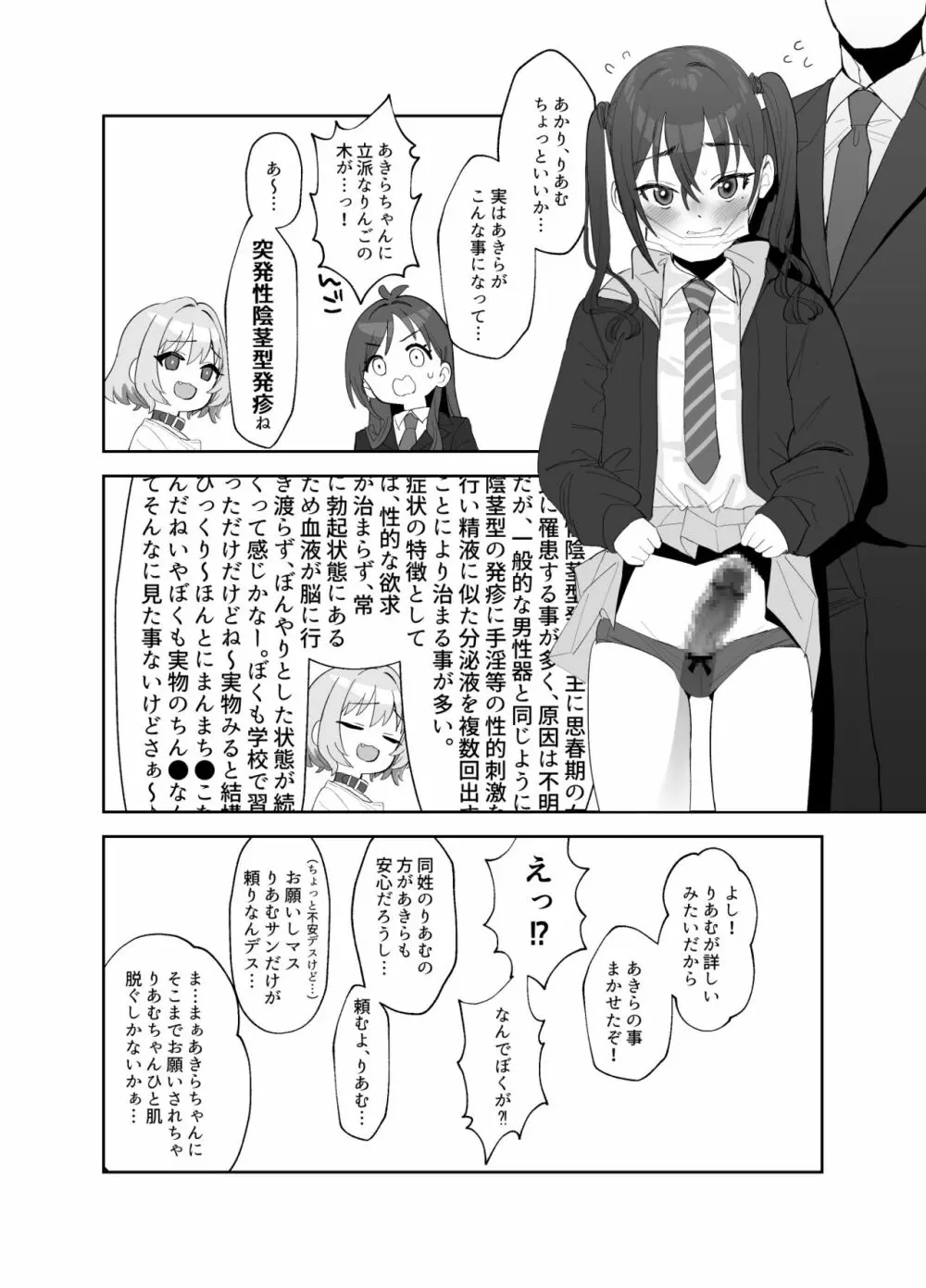 あきらにちんこが生えてりあむとエッチする漫画 Page.2