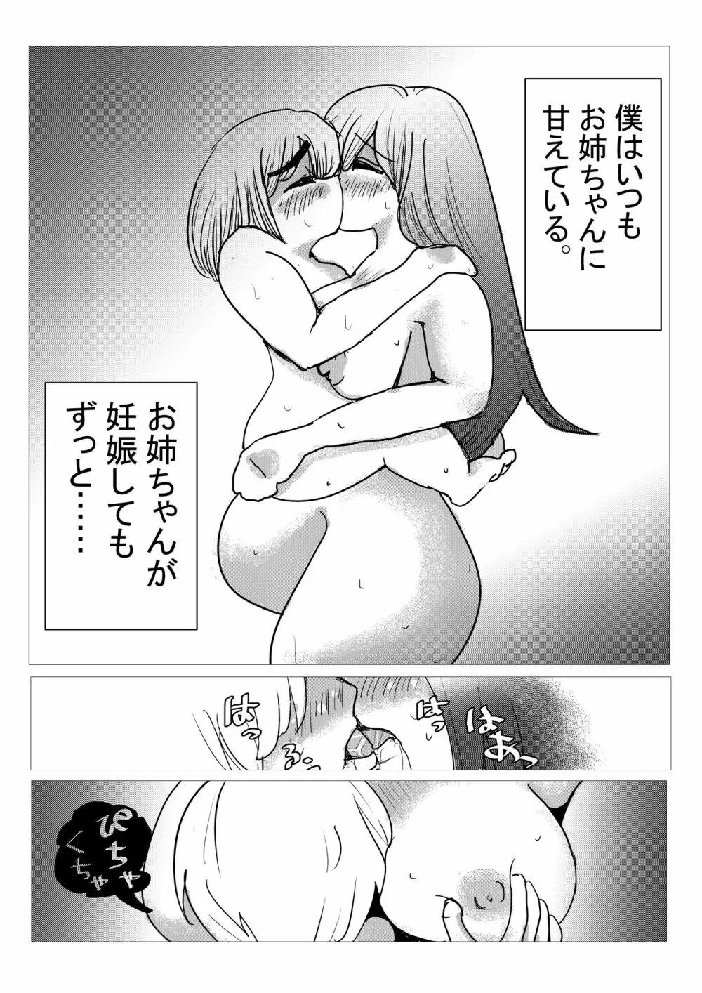 妊婦のお姉ちゃんと母乳えっち Page.2