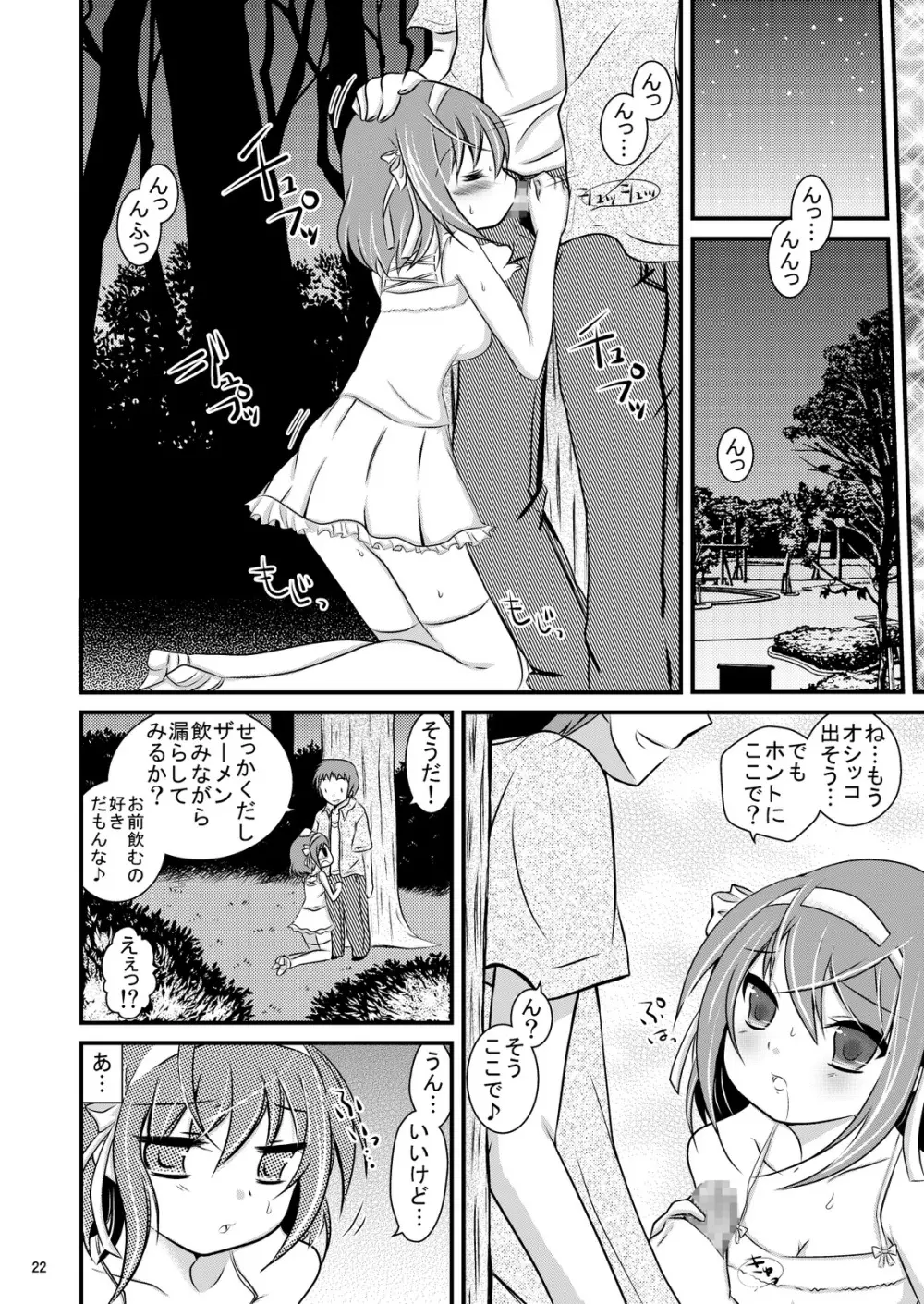 大好きなハルヒだからいじめたくなるんじゃないか #02 おもらし調教篇 Page.22