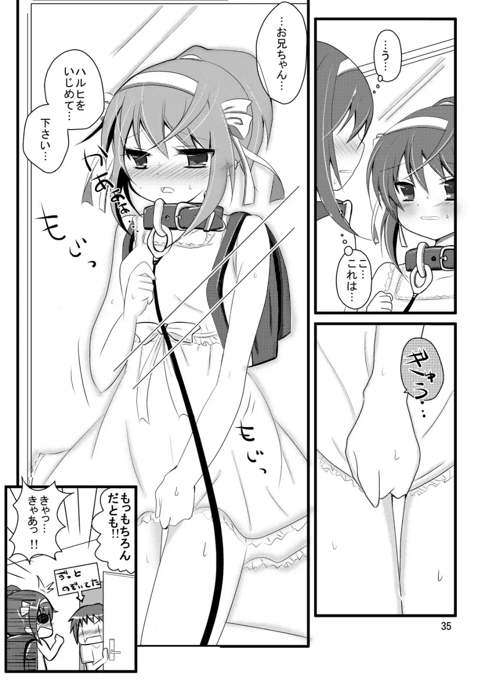 大好きなハルヒだからいじめたくなるんじゃないか #02 おもらし調教篇 Page.35