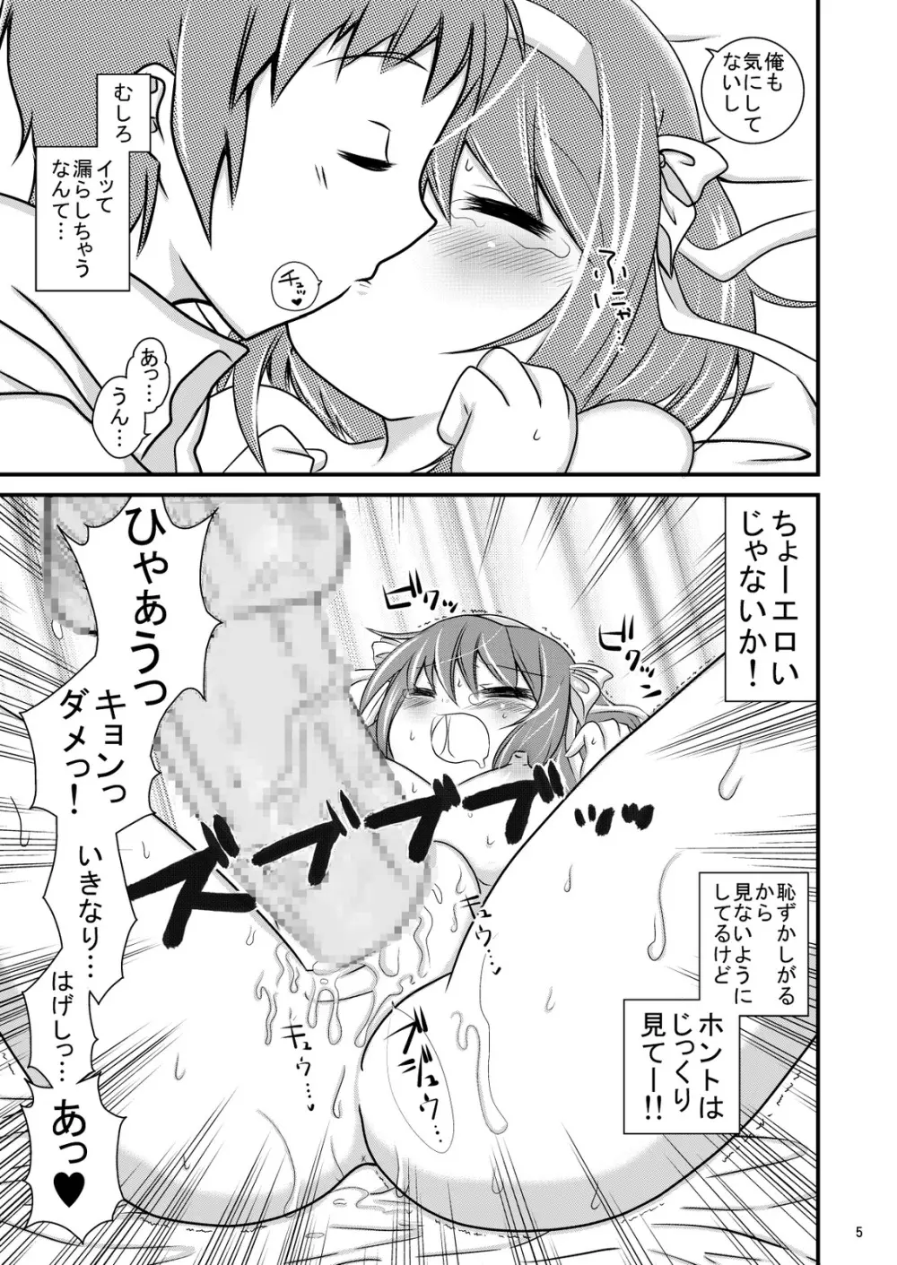 大好きなハルヒだからいじめたくなるんじゃないか #02 おもらし調教篇 Page.5