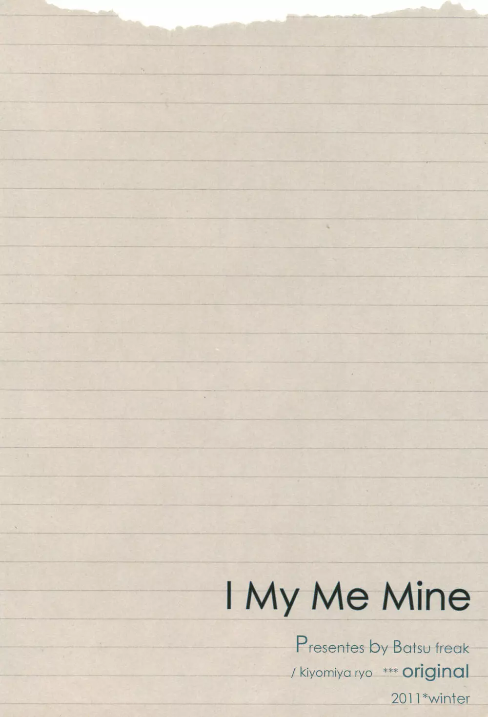 I My Me Mine Page.32