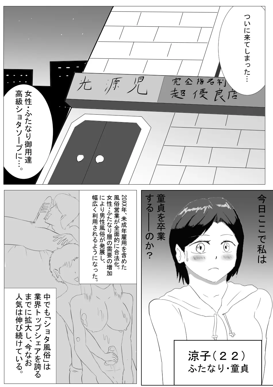 【漫画】ふたなりさんがソープランドに行ってみた Page.2