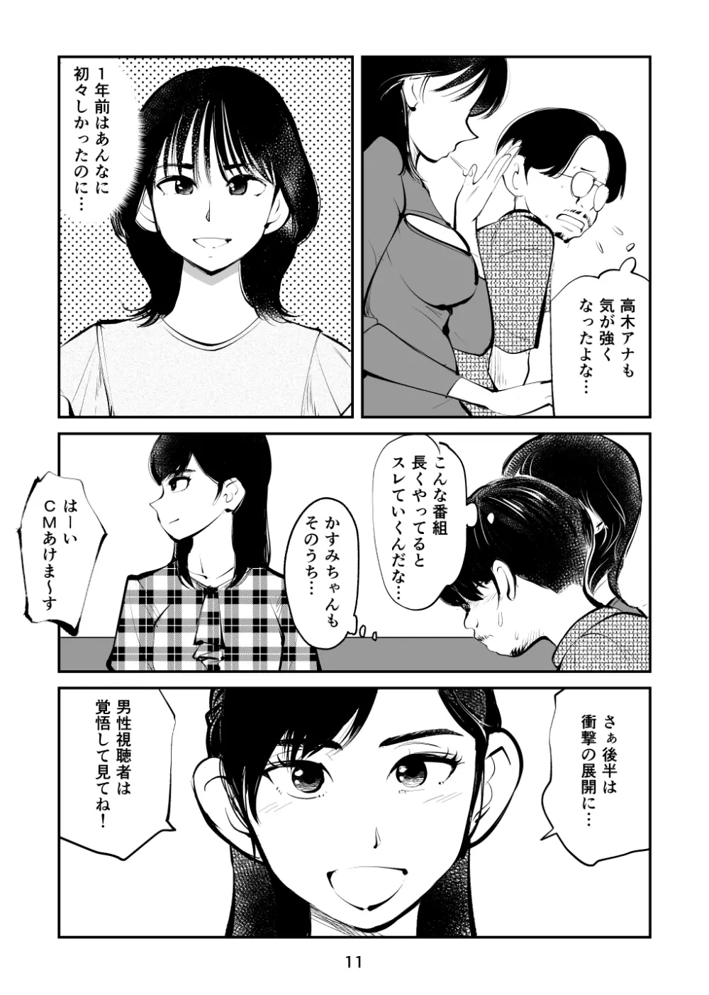 金玉を潰した女子アナ Page.11