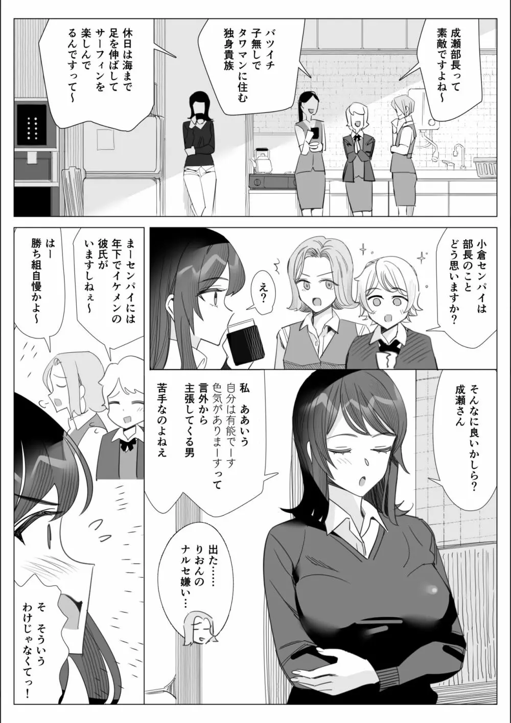 プライドの高いキャリア女子がバツイチ不良上司に寝取られる話 Page.4