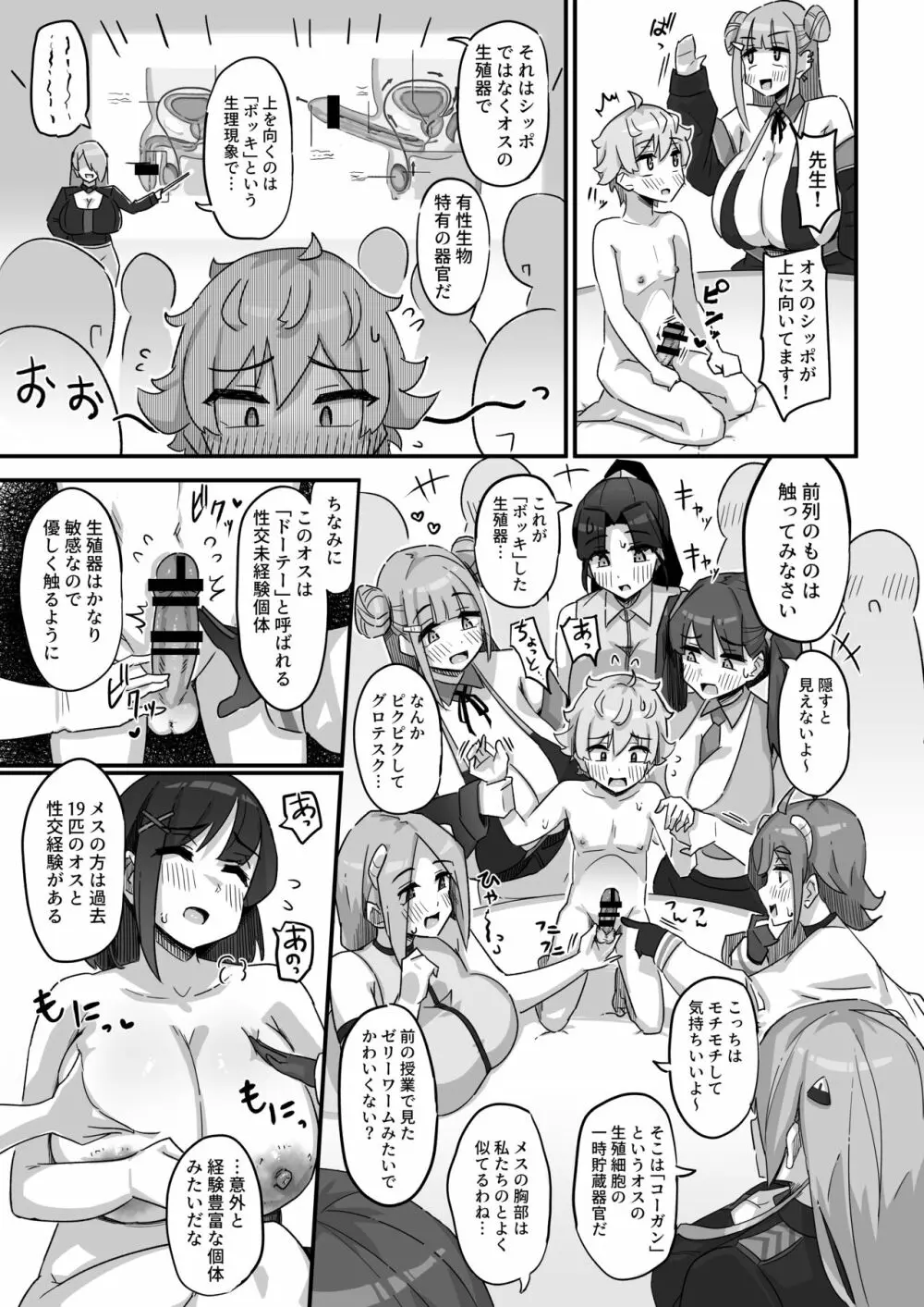 今日の授業は、地球人の繁殖活動の観察です。 Page.10
